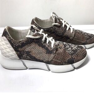 Elena Iachi Anthropologie snakeskin metallic sneakers.  Size 37.